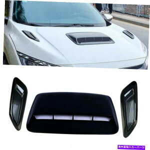 t[hxgg J[GAt[Ce[N3PCZbgt[hXN[vxg{lbgIȊOjo[T Car Air Flow Intake 3Pc Set Hood Scoop Vent Bonnet Decorative Exterior Universal