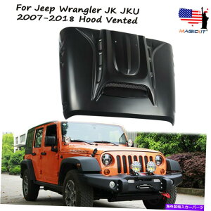 t[hxgg 2007-2018̃ubNX`[xgt[hq[gVNAxW[W[vO[JK 2/4dr Black Steel Vented Hood Heat Sink Avenger For 2007-2018 Jeep Wrangler JK 2/4DR