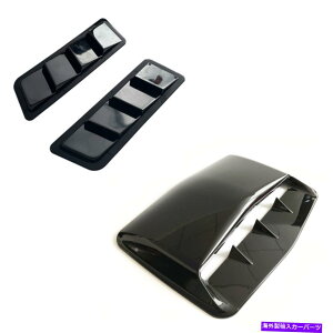�t�[�h�x���g�g���� 3PCS�J�[�G�A�t���[�z�C�t�[�h�X�N�[�v�x���g�g�������[�o�[�p�l���{���l�b�g�J�o�[�̑��� 3Pcs Car Air Flow Intake Hood Scoop Vent Trim Louver Panel Bonnet Cover Decor