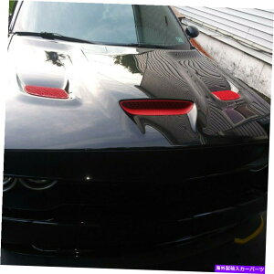 t[hxgg _bW`W[SRT R/T 2015-2021t[hXN[vOZbg3bhOZbg For Dodge Challenger SRT R/T 2015-2021 Hood Scoop Grille Set of 3 Red Grill
