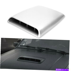 t[hxgg Vo[J[SUVGAt[zCXN[v{lbgxgJo[t[hjo[T Silver Car SUV Decorative Air Flow Intake Scoop Bonnet Vent Cover Hood Universal
