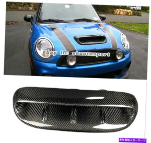 t[hxgg BMW~jN[p[S R53 2006p̃J[{t@Co[t[hXN[vxgg傫ȃLbg Carbon Fiber Hood Scoop Vent Trim Larger Kit For BMW Mini Cooper S R53 2006
