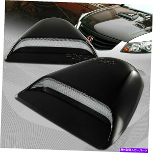 t[hxgg hςݕ؃vX`bN[VOGAt[xg^[{t[hXN[vjo[T1 Black Painted ABS Plastic Racing Air Flow Vent Turbo Hood Scoop Universal 1