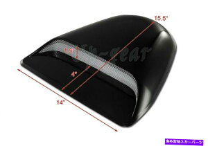 t[hxgg jo[TABSvX`bN[VOGAt[xg^[{t[hXN[vJo[ubN Universal ABS Plastic Racing Air Flow Vent Turbo Hood Scoop Cover Black