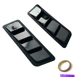 t[hxgg J[GAt[xg{lbgJo[t[hXN[v̂鍕ێ1yA Car Air Flow Vent Bonnet Cover Hood Scoop Glossy Black Decorative Intake 1 Pair