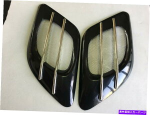 t[hxgg ǂԃt[hGAt[XN[vxgJo[ubNNx 2s[X NO GOOD CAR HOOD AIR FLOW SCOOP DECORATION VENT COVER BLACK CHROME X 2 PIECES