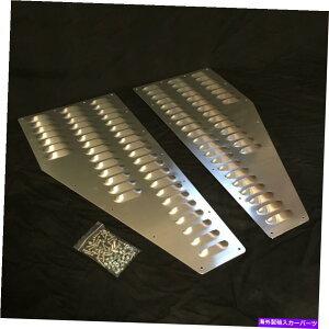 t[hxgg {gIA~jEt[h[o[plZbg - n[hEFALbgƂ̗pxgyA Bolt-On Aluminum Hood Louver Panel Set - Cooling Vent Pair With Hardware Kit
