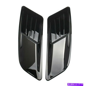t[hxgg ubNJ[t[hXN[vCzCgxg{lbgJo[tڒ Black Car Hood Scoop Decorative Air Intake Trim Vent Bonnet Cover With Adhesive