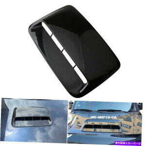 t[hxgg J[tgGAt[zCt[hXN[v{lbgxgXebJ[Jo[ABŜ鍕 Car Front Air Flow Intake Hood Scoop Bonnet Vent Sticker Cover ABS Glossy Black