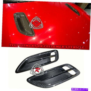 �t�[�h�x���g�g���� �t�b�h�O�����x���g�I�[�o�[���C�i�h���C�J�[�{���j��18-22 KIA�X�e�B���K�[EX GT1GT2 GTS�ɓK�����܂� Hood Grille Vents Overlay (Dry Carbon) Fits 18-22 Kia Stinger EX GT GT1 GT2 GTS�y���s�A��
