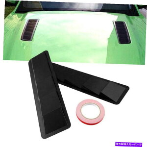 �t�[�h�x���g�g���� 2PC�J�[�t�[�h�X�N�[�v�X�^�C�����O�G�A�x���g�g�������[�o�[�G�A�t���[�����{���l�b�g�x���g�J�o�[ 2pc Car Hood Scoop Styling Air Vent Trim Louver Air Flow Decor Bonnet Vent Cover