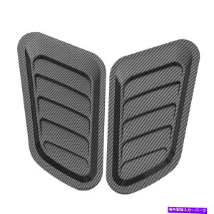�t�[�h�x���g�g���� 2PCS���j�o�[�T���J�[�{���t�@�C�o�[�X�^�C���G�A�t���[�C���e�[�N�J�o�[�X�N�[�v�{���l�b�g�x���g�t�[�h 2pcs Universal Carbon Fiber Style Air Flow Intake Cover Scoop Bonnet Vent Hood�y