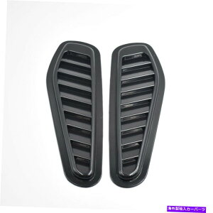 t[hxgg 2xԂ̋CzCXN[v^[{{lbgxgJo[t[htF_[ 2x Car Air Flow Intake Scoop Turbo Bonnet Vent Cover Hood Fender Decorative
