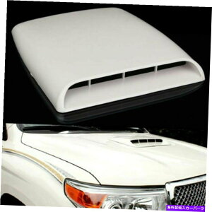 t[hxgg I[gJ[̑IȃGAt[zCXN[v^[{{lbgxgt[hJo[zCgV Auto Car Decorative Air Flow Intake Scoop Turbo Bonnet Vent Hood Cover White New