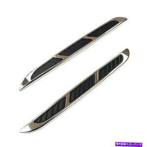t[hxgg ԃt[hTChtF_[GAt[fR[VxgJo[NubNx 2s[X CAR HOOD Side FENDER AIR FLOW DECORATION VENT COVER CHROME BLACK X 2 PIECES