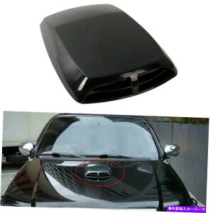 t[hxgg jo[T̍[XJ[t[hXN[vANZT[GAxg{lbgJo[ Universal Polished Black Race Car Hood Scoop Accessories Air Vent Bonnet Cover