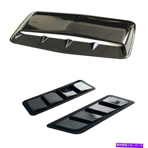t[hxgg 3PCS ABSubNJ[GAt[zCt[hXN[vxgJo[Oϑ 3pcs ABS Black Car Air Flow Intake Hood Scoop Vent Cover Exterior Decoration