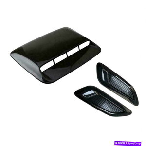 t[hxgg ubNJ[Z^[TChGAt[zCt[hXN[vxg{lbgJo[ Black Car Decor Center Side Air Flow Intake Hood Scoop Vent Bonnet Cover Glossy