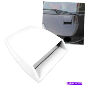 t[hxgg zCgJ[̉Ct[zCt[hXN[vxg{lbgJo[jo[T White Car Roof Decorative Air Flow Intake Hood Scoop Vent Bonnet Cover Universal