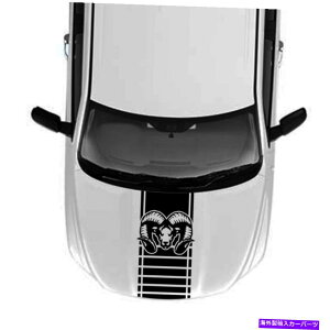 �t�[�h�x���g�g���� �_�b�W�����N���[�L���u1500�t�[�h�X�N�[�v�O���t�B�b�N�f�U�C���X�e�b�J�[�X�J���{���l�b�g�p Decal for Dodge Ram Crew Cab 1500 Hood Scoop Graphic Design Sticker scull bonnet�y���s�A��