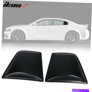 EBhE[o[ tBbg11-22_bW`[W[V4X^CTChEBhEXN[v[o[Jo[}bgubNpp Fits 11-22 Dodge Charger V4 Style Side Window Scoop Louver Cover Matte Black PP