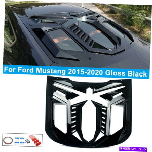 ウィンドウルーバー フォードマスタング2015-2021グロスブラックリアウィンドウルーバーカバーサンシェードベント For Ford Mustang 2015-2021 Gloss Black Rear Window Louver Cover Sun Shade Vent