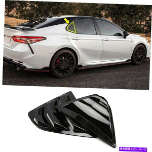 EBhE[o[ ̂鍕ATChEBhE[o[Jo[TChxgg^J2018-2022 Glossy Black Rear Side Window Louver Cover Side Vent For Toyota Camry 2018-2022