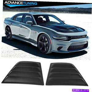 EBhE[o[ tBbg11-22_bW[dV2X^CXN[vTCh[o[Jo[}bgubNpp Fits 11-22 Dodge Charger V2 Style Window Scoop Side Louver Cover Matte Black PP
