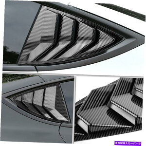 EBhE[o[ eXf3 2017-2021p̃J[{t@Co[AEBhE[o[V??b^[Jo[ Carbon Fiber Rear Window Louver Shutter Cover For Tesla Model 3 2017-2021