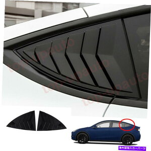 EBhE[o[ eXfY 2020-2022 ABSOXubNTChxgEBhEJo[[o[g2 For Tesla Model Y 2020-2022 ABS Gloss black Side Vent Window Cover Louver Trim 2