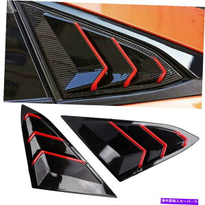 EBhE[o[ z_VrbNɓKJ[{bhATChEBhExgVb^[Jo[16-2020 Carbon Red Rear Side Window Vent Shutter Cover Fit FOR HONDA Civic 16-2020