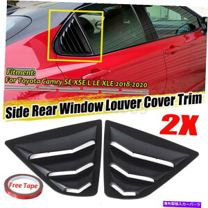 EBhE[o[ }bgubNNH[^[EBhETChg^J[ZNX *̃xg[o[Jo[ * Matte Black Quarter Window Side Vent Louver Cover For Toyota Camry SE XS *