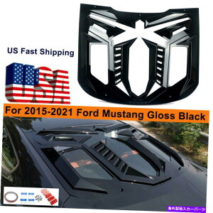 ウィンドウルーバー フォードマスタング2015 2016 2017 2018 2018 2019 2020グロスブラックリアウィンドウルーバー For Ford Mustang 2015 2016 2017 2018 2019 2020 Gloss Black Rear Window Louver