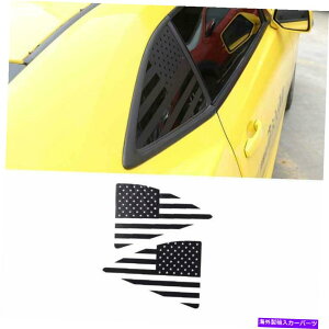 EBhE[o[ V{[J}2010-2015XebJ[ubNUStOAEBhENH[^[[o[ For Chevrolet Camaro 2010-2015 Sticker Black US Flag Rear Window Quarter Louver