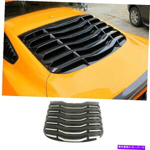 EBhE[o[ MMDOXubNe[AEBhE[o[V??b^[gtH[h}X^O2015-2021 MMD Gloss Black Tail Rear Window Louver Shutter Trim For Ford Mustang 2015-2021