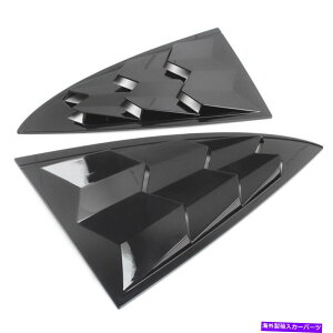 ウィンドウルーバー 2PCSリアサイドウィンドウクォーターテスラモデルY 2020-2021ブラック用ルーバーカバー 2PCS Rear Side Window Quarter Louver Cover For Tesla Model Y 2020-2021 Black