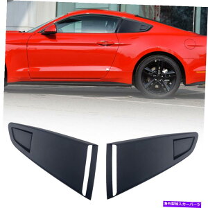 EBhE[o[ EEBhEA[o[xgJo[tH[h}X^O2015-2018ubNɓKĂ܂ Left & Right Window Rear Louver Vent Cover Fit for Ford Mustang 2015-2018 Black