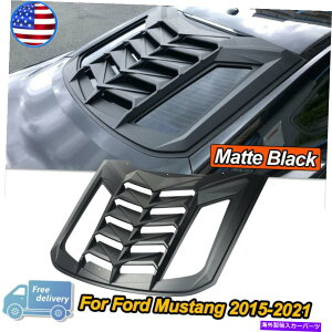 ウィンドウルーバー フォードマスタング2015-2021マットブラックリアウィンドウルーバースクープサンシェードカバー For Ford Mustang 2015-2021 Matte Black Rear Window Louvers Scoop Sun Shade Cover