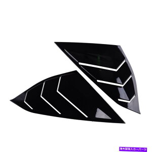 �E�B���h�E���[�o�[ 2x�O���X�u���b�N�T�C�h�x���g���A�E�B���h�E�N�H�[�^�[���[�o�[�t�B�b�g�z���_�A�R�[�h2018-20 2x Gloss Black Side Vent Rear Window Quarter Louver Fit For Honda Accord 2018-20