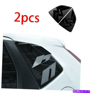 EBhE[o[ 2014-2020̃z_tBbgWYubNTChEBhE[o[V??b^[Jo[g2PCS For 2014-2020 Honda Fit Jazz black Side Window Louver shutter Cover trim 2pcs