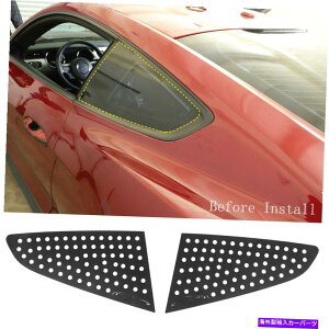 EBhE[o[ ubNACAgCAOEBhE[o[Jo[Jo[tH[h}X^OANZT[̃g Black Alloy Rear Triangle Window Louver Cover Trim for Ford Mustang Accessori