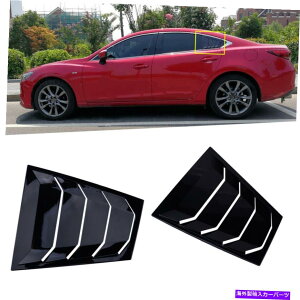 EBhE[o[ yAubNAuXTChEBhE1/4XN[v[o[Jo[}c_6AeU2014-17ɃtBbg Pair Black ABS Side Window 1/4 Scoop Louver Cover Fit For Mazda 6 Atenza 2014-17