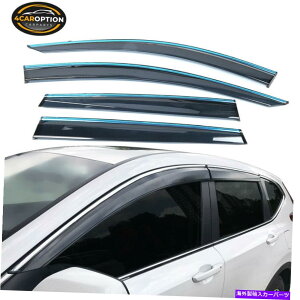 EBhE[o[ tBbg17-22z_CRV RW|J[{l[goCU[w/Ng4s[X Fits 17-22 Honda CRV RW Polycarbonate Window Visors w/ Chrome Trim 4 Pieces