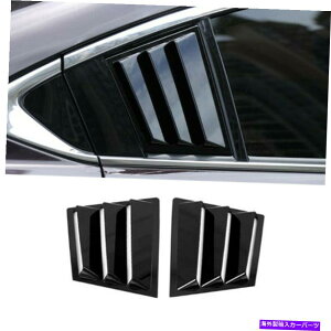 EBhE[o[ ̂鍕2xAEBhE[o[xgJo[}c_6AeU2014-2021̃g Glossy Black 2X Rear Window Louver Vent Cover Trim For Mazda 6 Atenza 2014-2021