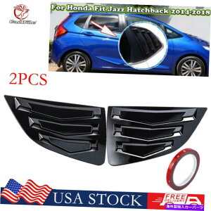 EBhE[o[ z_tBbgWY2014-2018nb`obÑANH[^[EBhE[o[l^opl Rear Quarter Window Louvers Spoiler Panel For Honda Fit Jazz 2014-2018 Hatchback