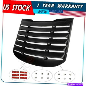 ウィンドウルーバー 1xブラックアブスリアウィンドウルーバーカバーフォードマスタング2015-2019の日陰 1x Black ABS Rear Window Louver Cover Sun Shade for Ford Mustang 2015-2019