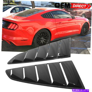 EBhE[o[ tBbg15-22tH[h}X^OTChNH[^[EBhE[o[͓hĂȂpp܂ Fits 15-22 Ford Mustang Side Quarter Window Louvers Scoops Unpainted Black PP