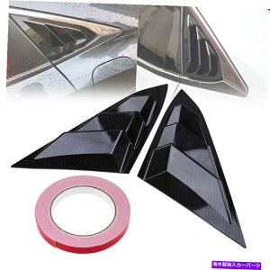 EBhE[o[ J[{t@Co[bNEBhE[o[TChJo[z_VrbNZ_2016-2021̂߂̃XN[v Carbon Fiber Look Window Louver Side Cover Scoop For Honda Civic Sedan 2016-2021