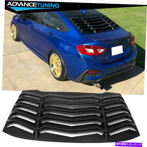 EBhE[o[ tBbg16-19V{[N[YAEBhE[o[Jo[TVF[hh̍ Fits 16-19 Chevy Cruze Rear Window Louvers Cover Sun Shade Unpainted Black ABS