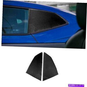EBhE[o[ V{[J}̂߂̖{̃J[{t@Co[TChEBhE[o[V??b^[Jo[16-2021 Real Carbon Fiber Side Window Louver Shutter Cover For Chevrolet Camaro 16-2021